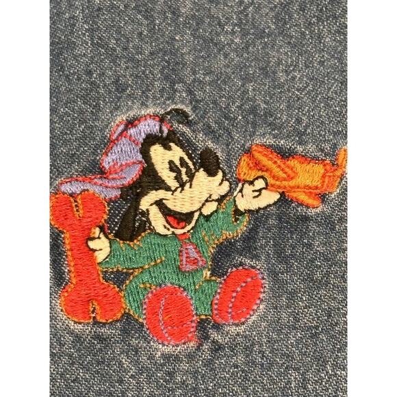 RARE Mickey & Co Disney 6-9 Mos Denim Long Sleeve Overalls Embroidered Mickey - Picture 9 of 14